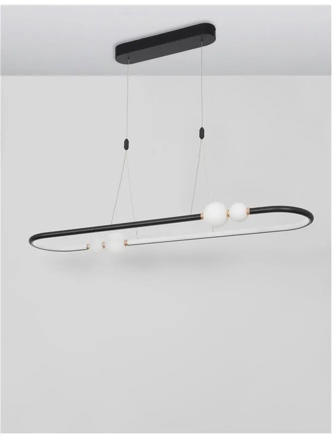 Lustra LED dimabila cu telecomanda design modern Celia negru