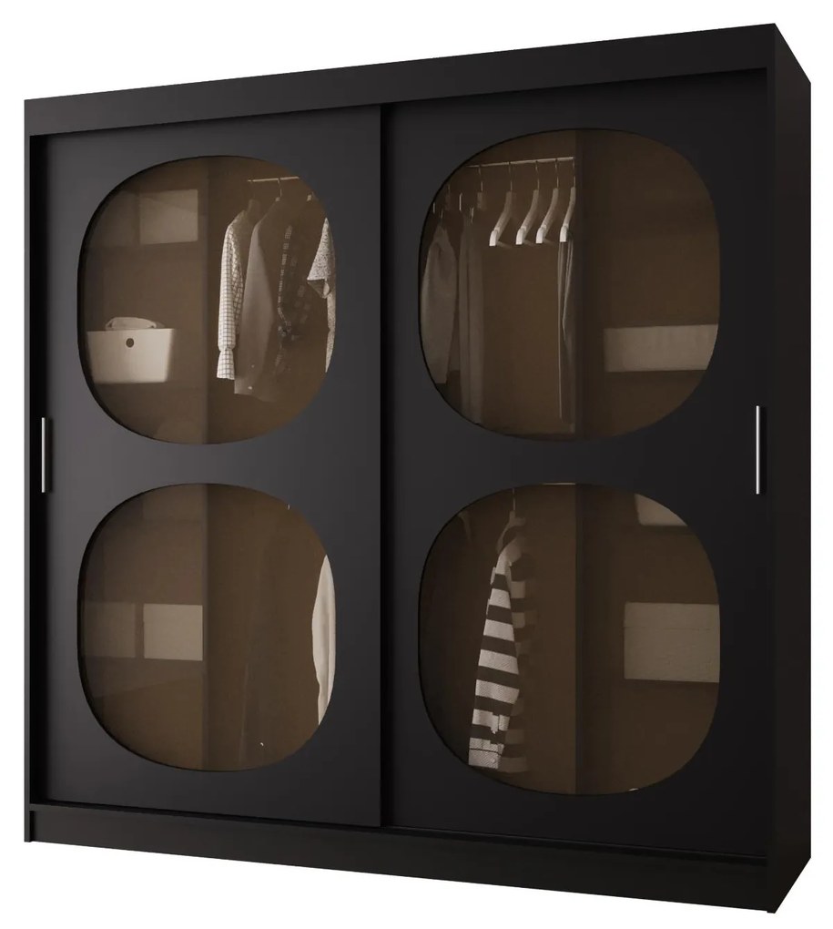 Dulap de haine 200 cm Boomer 2 (Negru). 1126260