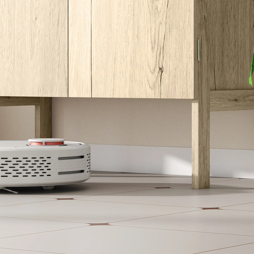 HOMCOM Corp baie sub lavoar - corp sub-chiuvetă - dulap 2 uși cu etajeră - dim. 60L x 30l x 70H cm - MDF imitație lemn gri | Aosom Romania