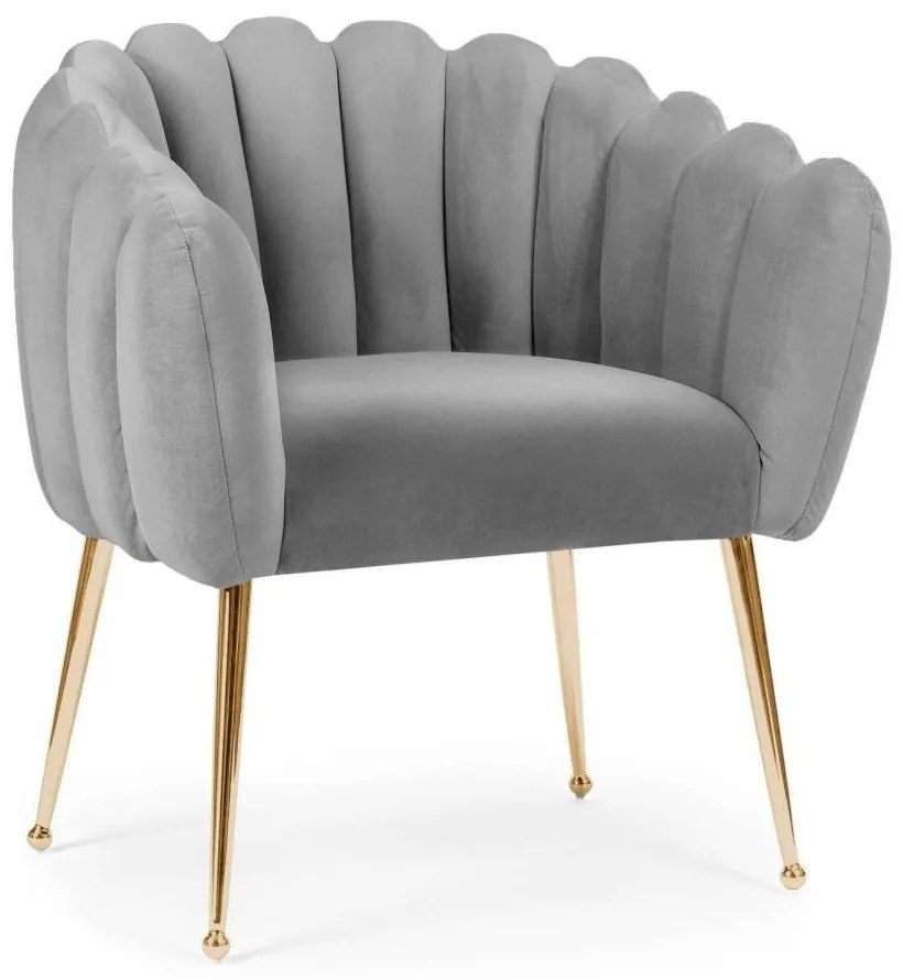Scaun Lili gri inchis/gold – H81 cm