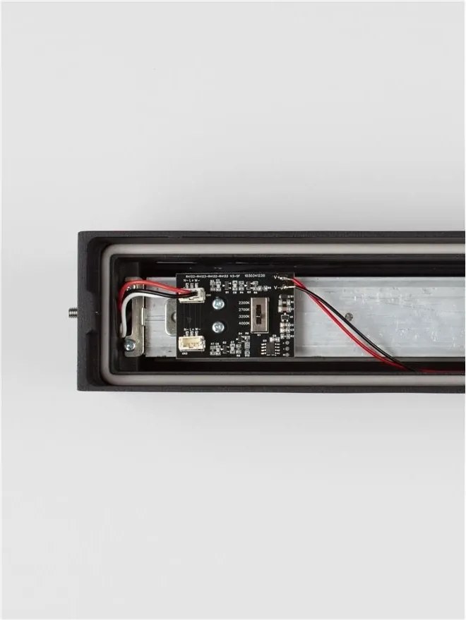 Aplica exterior neagra liniara 50cm IP65 LED CCT PRISMATIC