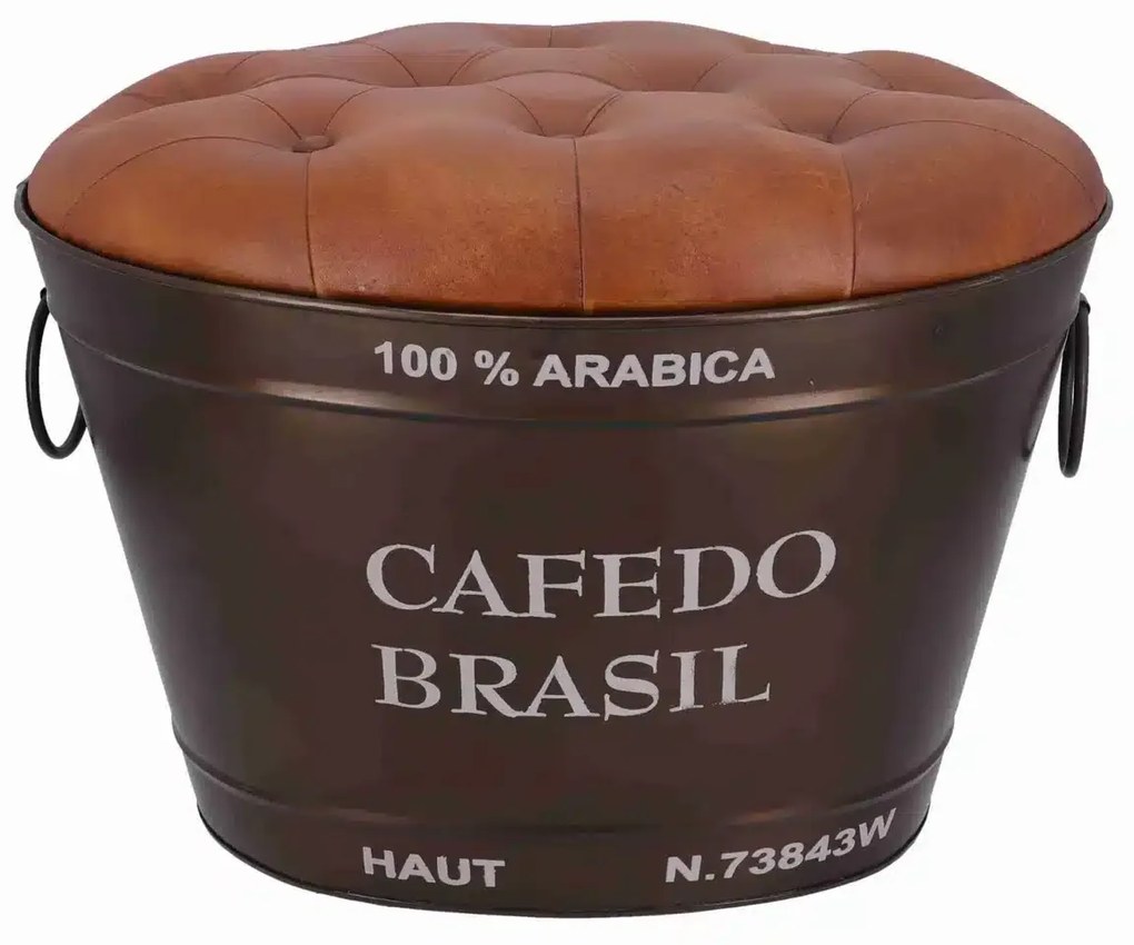 Set 2 taburete vintage tip butoi, depozitare ascunsa, design industrial – Cafedo Brasil