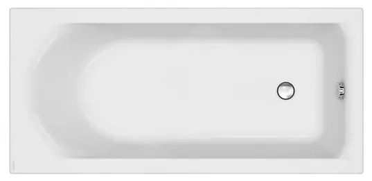 Cada baie dreptunghiulara 160x75 cm, alba, din acril, cu picioare reglabile, Cersanit City