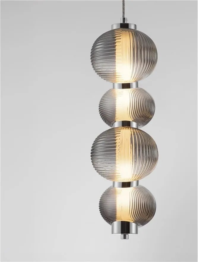 Lustra suspendata LED design modern Leda crom