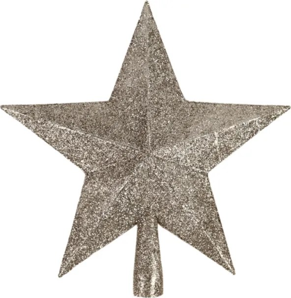 Varf pentru pom de Craciun stea GLIMORA 22 cm, aurie