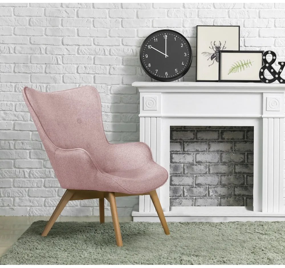 Fotoliu roz deschis Niko – Ropez