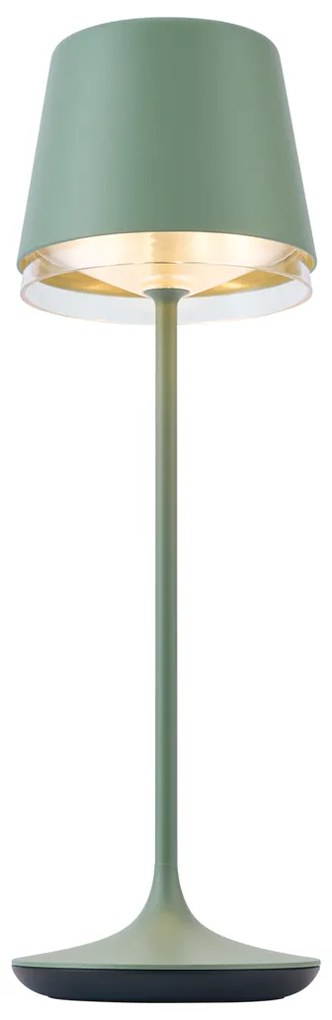 Lampă de masă verde, incl. LED IP65 reîncărcabilă cu stație de încărcare - Bass