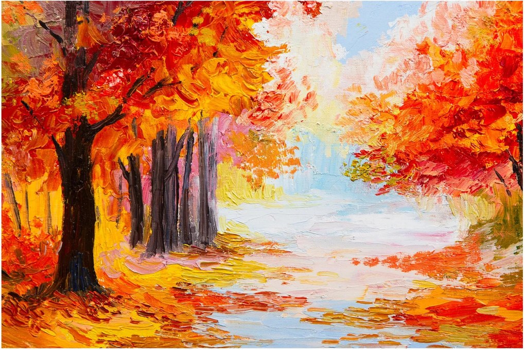 Tablou - Pictura, toamna colorată (90x60 cm)