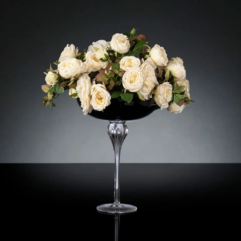Aranjament floral mediu design LUX ENGLISH ROSES