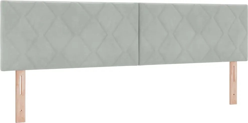 vidaXL Tăblie cap Gri deschis 180 cm Catifea