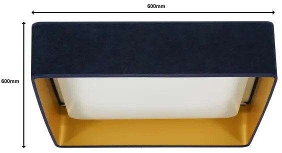 Brilagi-LED Lampă LED dimabilă VELVET SQUARE LED/36W/230V Wi‑Fi Tuya+telecomandă, albastru închis