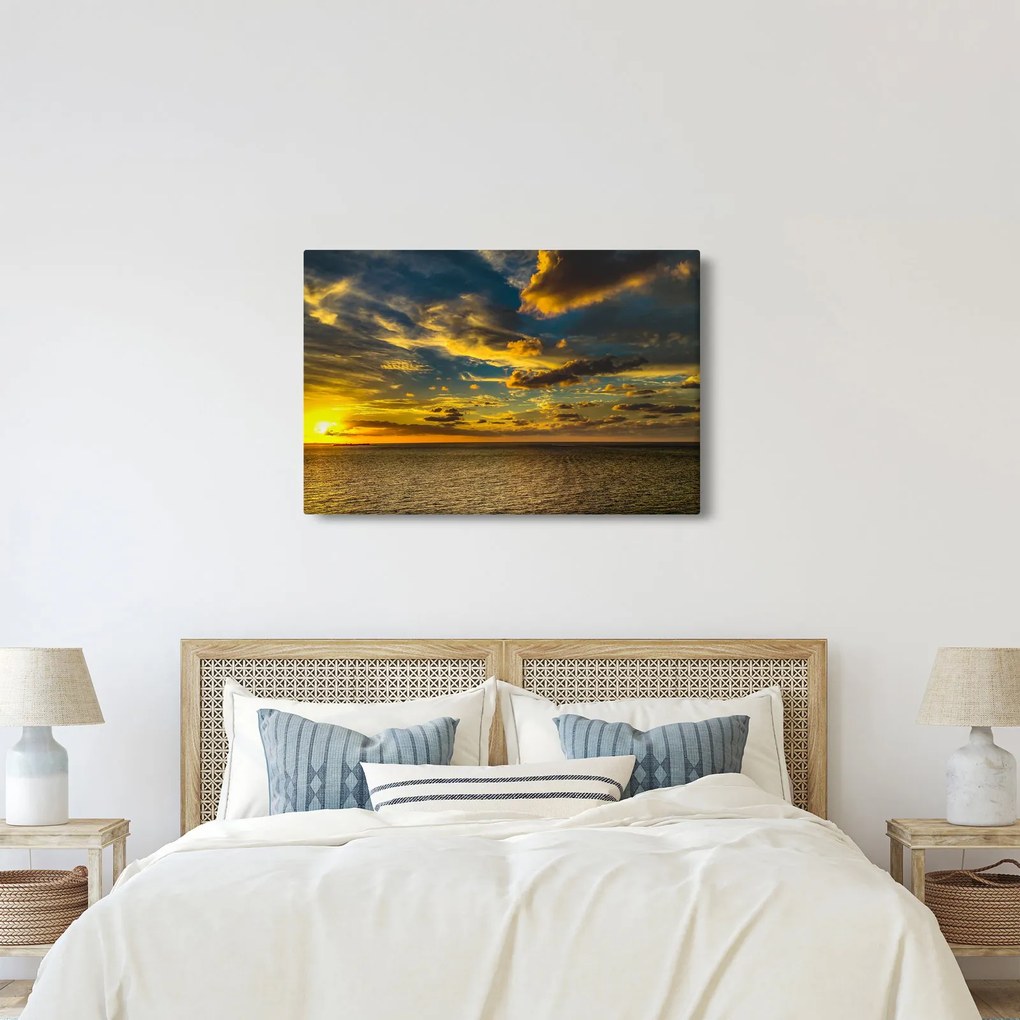 Apus de soare la mare (90x60 cm)