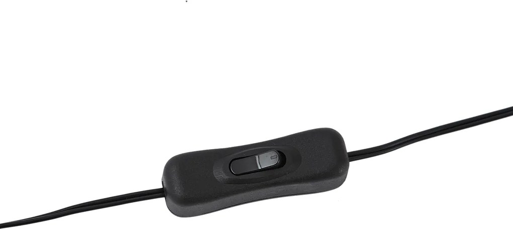 Lampă de masă inteligentă neagră cu abajur bej din in 28cm, inclusiv Wifi A60 - Nami