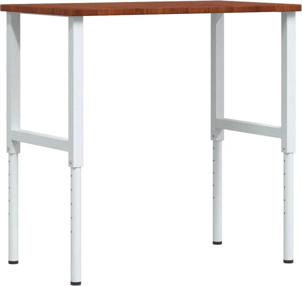 vidaXL Banc lucru maro 100x60x(71,5-98)cm lemn masiv stejar dreptunghi
