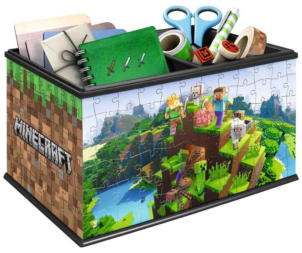 PUZZLE 3D CUTIE DEPOZITARE MINECRAFT, 216 PIESE - RAVENSBURGER (RVS3D11286)