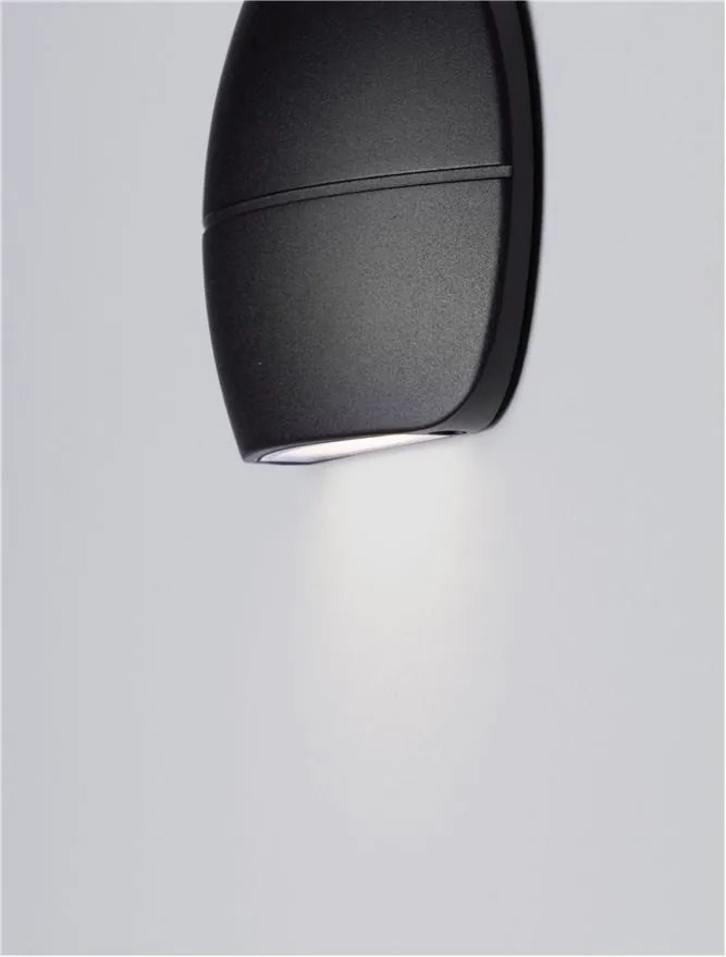 Aplica LED iluminat exterior ambiental, IP65, PRATO negru