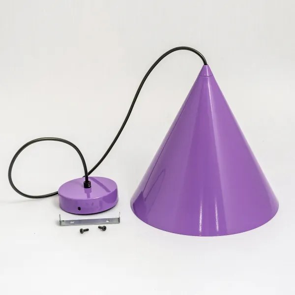 Lustră suspendată pe cablu ETNA II 1xE27/15W/230V, diam. 18,5 cm, mov