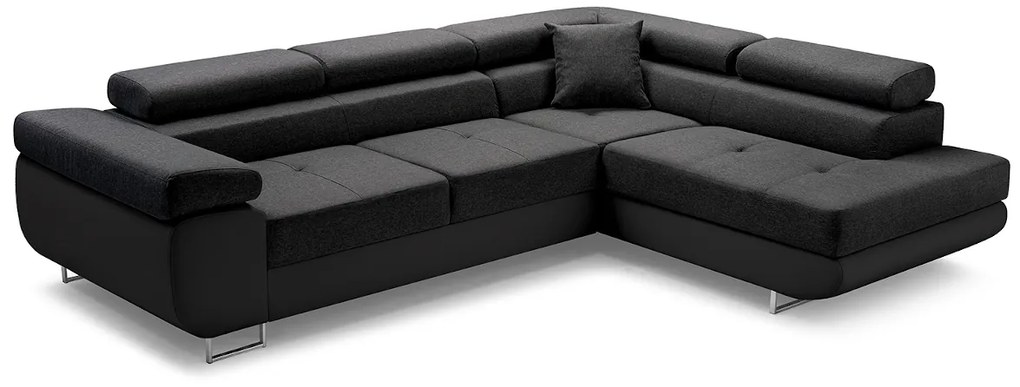 Supermobel Coltar extensibil ASTON, 273x70/85x203, sioux 1114/lux 23, colt pe dreapta