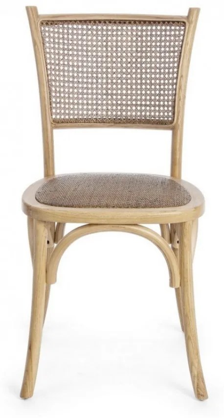 Scaun natural din rachita si lemn de Ulm, Carrel Bizzotto