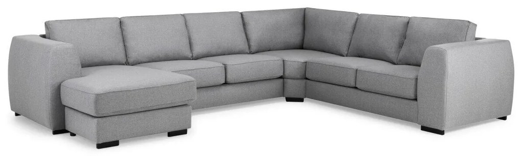 Colțar Scandinavian Choice F104Gri, 348x275x90cm, Picioare: Lemn, Plastic