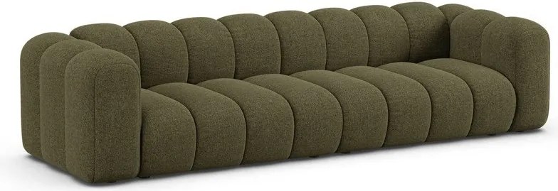 Canapea verde cu tapițerie din chenille 290 cm Lupine – Micadoni