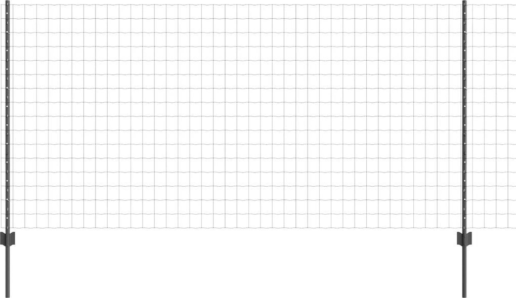 vidaXL Gard cu Stâlp Gri 1,2 x 10 m Oțel