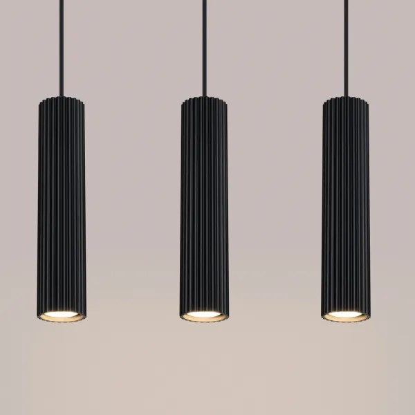 Lustră pe cablu Sollux SL.1575 KARBON 3xGU10/10W/230V negru