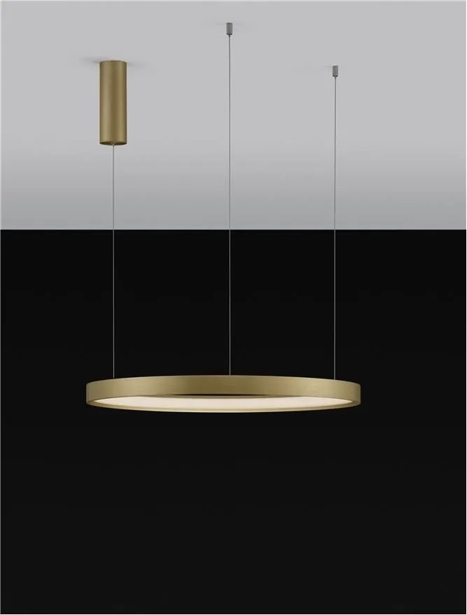 Lustra LED suspendata design modern circular PERRINE D-60cm aurie