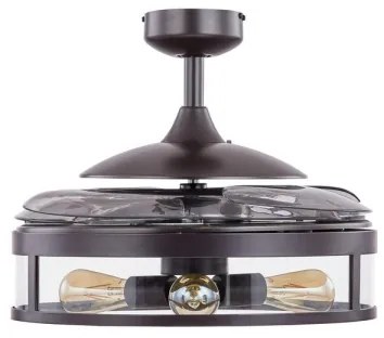 Ventilator LED de tavan FANAWAY 212927 CLASSIC 3xE27/4W/230V negru + telecomandă