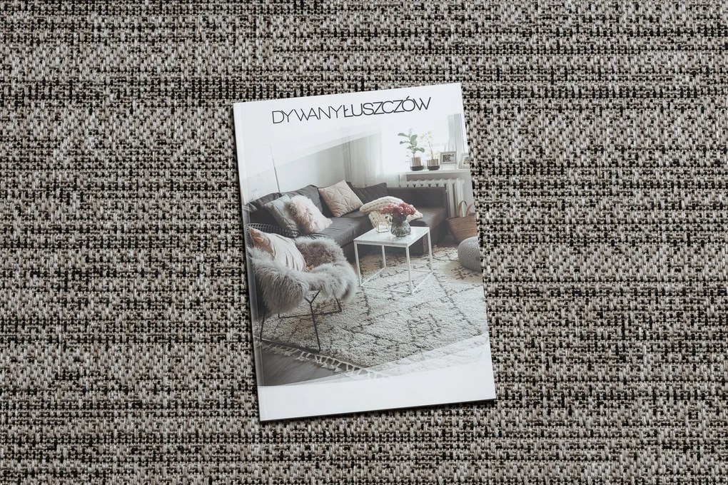 Covor sisal Floorlux 20389 argint si negru melange