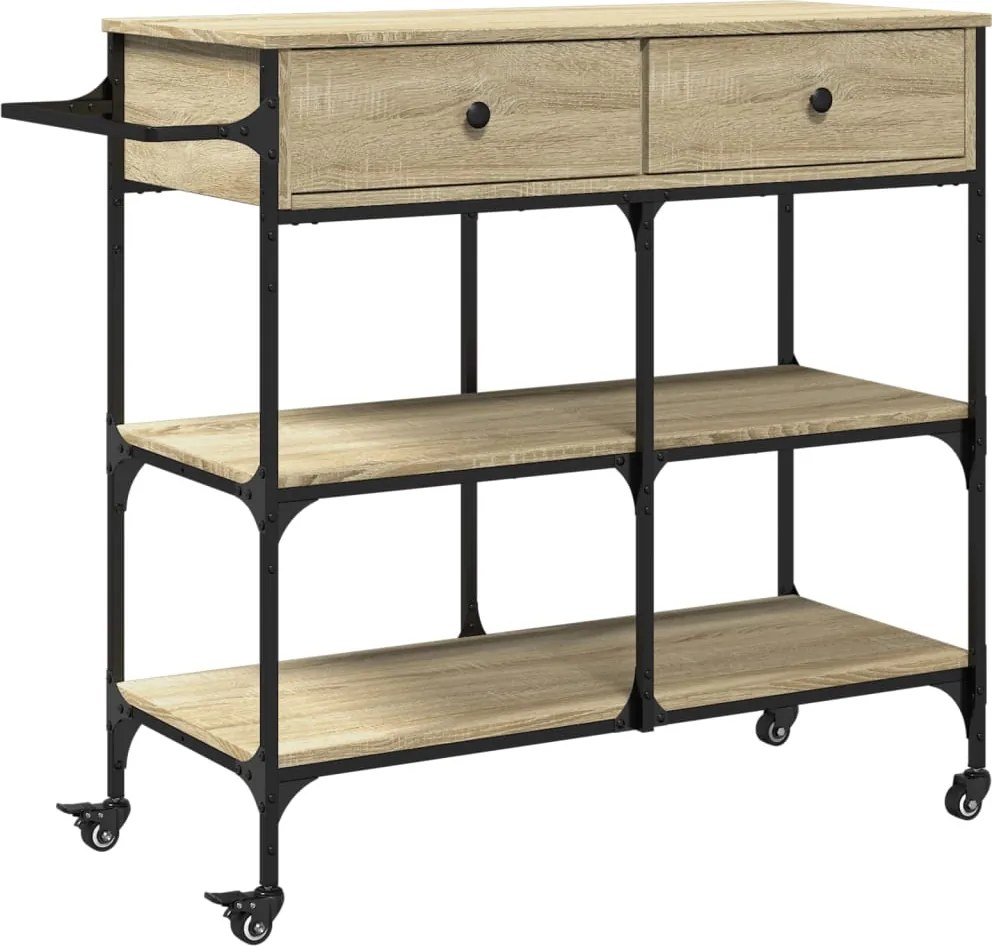 vidaXL Cărucior de bucătărie stejar sonoma 105x42x95 cm lemn prelucrat