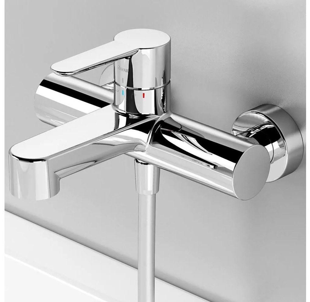 Ravak X070115 - Baterie pentru cadă PURI, crom lucios