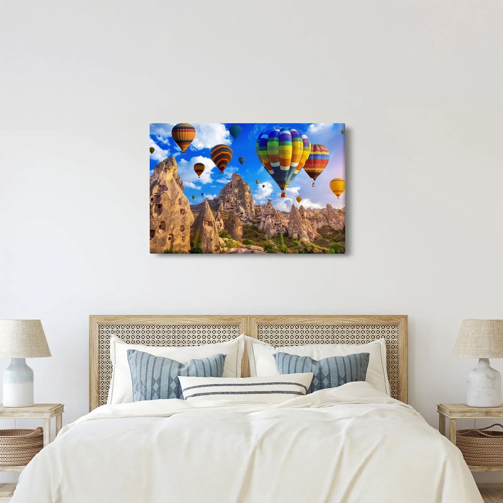 Tablou - Baloane cu aer cald, Cappadocia, Turcia. (90x60 cm)