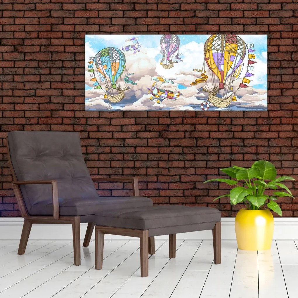 Tablou - Expediție în nori (120x50 cm)