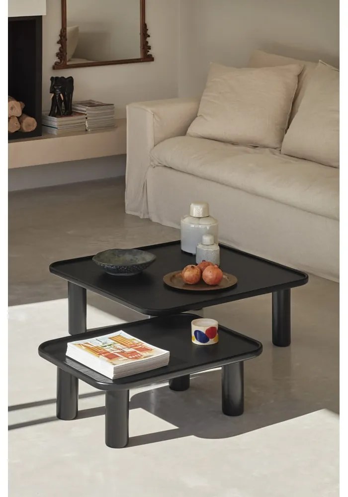 Set 2 măsuțe auxiliare Teulat Nest, negru