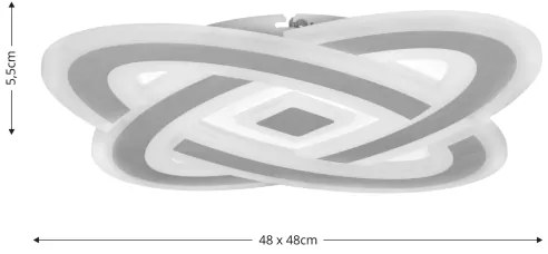 Brilagi - Plafonieră LED dimabilă MODERN LED/90W/230V 3000-6000K + telecomandă