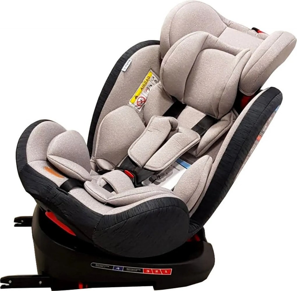 Scaun Auto cu Isofix NOVOKIDS™ Safety Seat 7000, Cu rotire 360 grade, 0-36 kg, Tetiera reglabila pe inaltime, Omologare R-129 i-Size, Transformabil