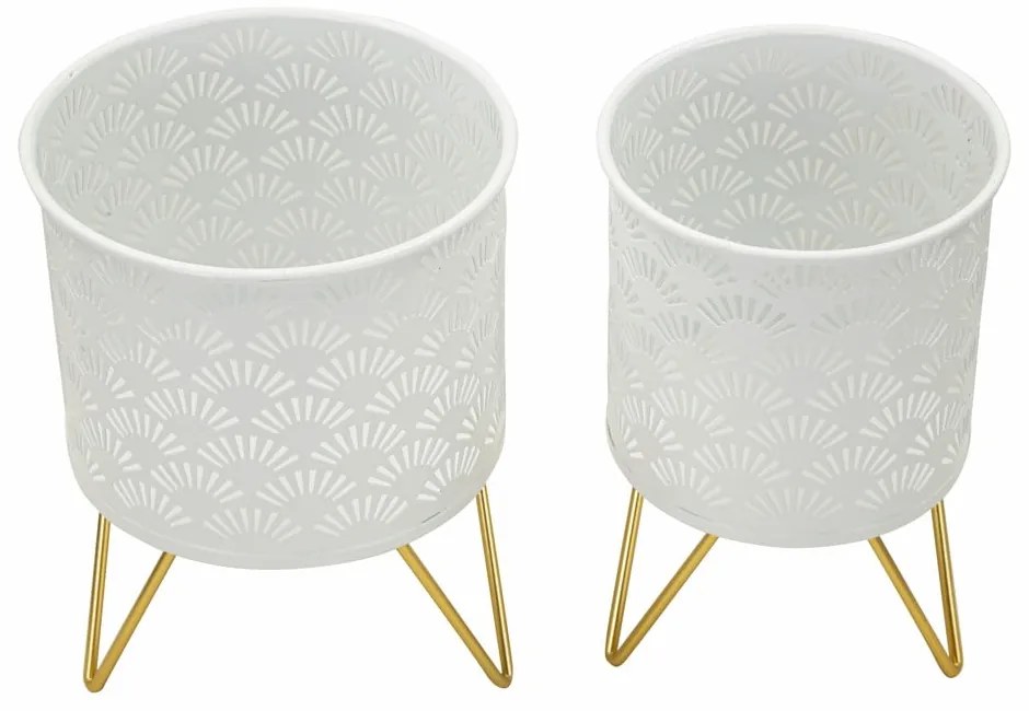 Suporturi pentru flori 2 buc. din metal ø 16 cm (înălțime 20 cm) Carly – Mauro Ferretti