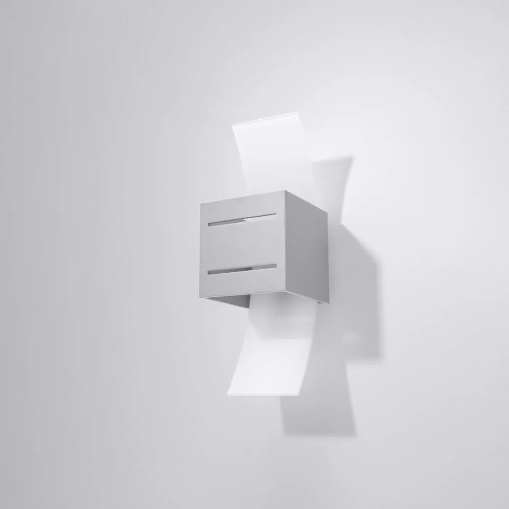 Aplică de perete gri Carlo – Sollux