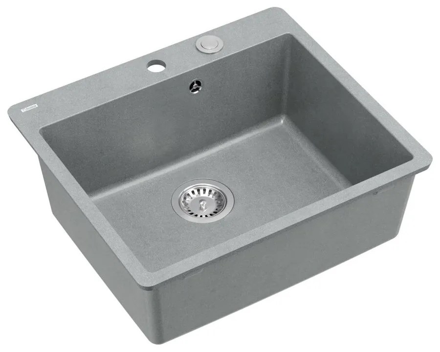 Chiuveta compozit Quadron Unique Morgan 110 gri - inox 57x50 cm