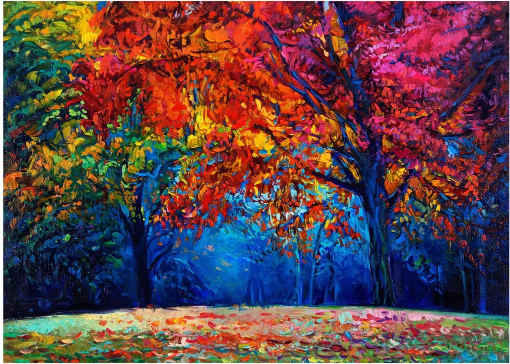 Tablou pe sticlă cu pictura naturii (70x50 cm)