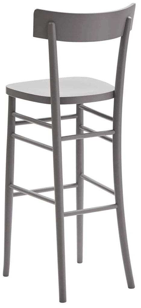 SCAUN BAR LEMN MASIV - ALB