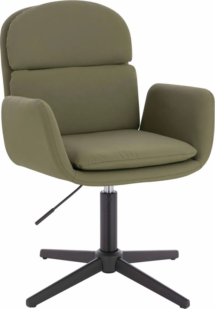 HR480CROSS Scaun Khaki Piele Ecologica Premium Soft cu Bază Neagră