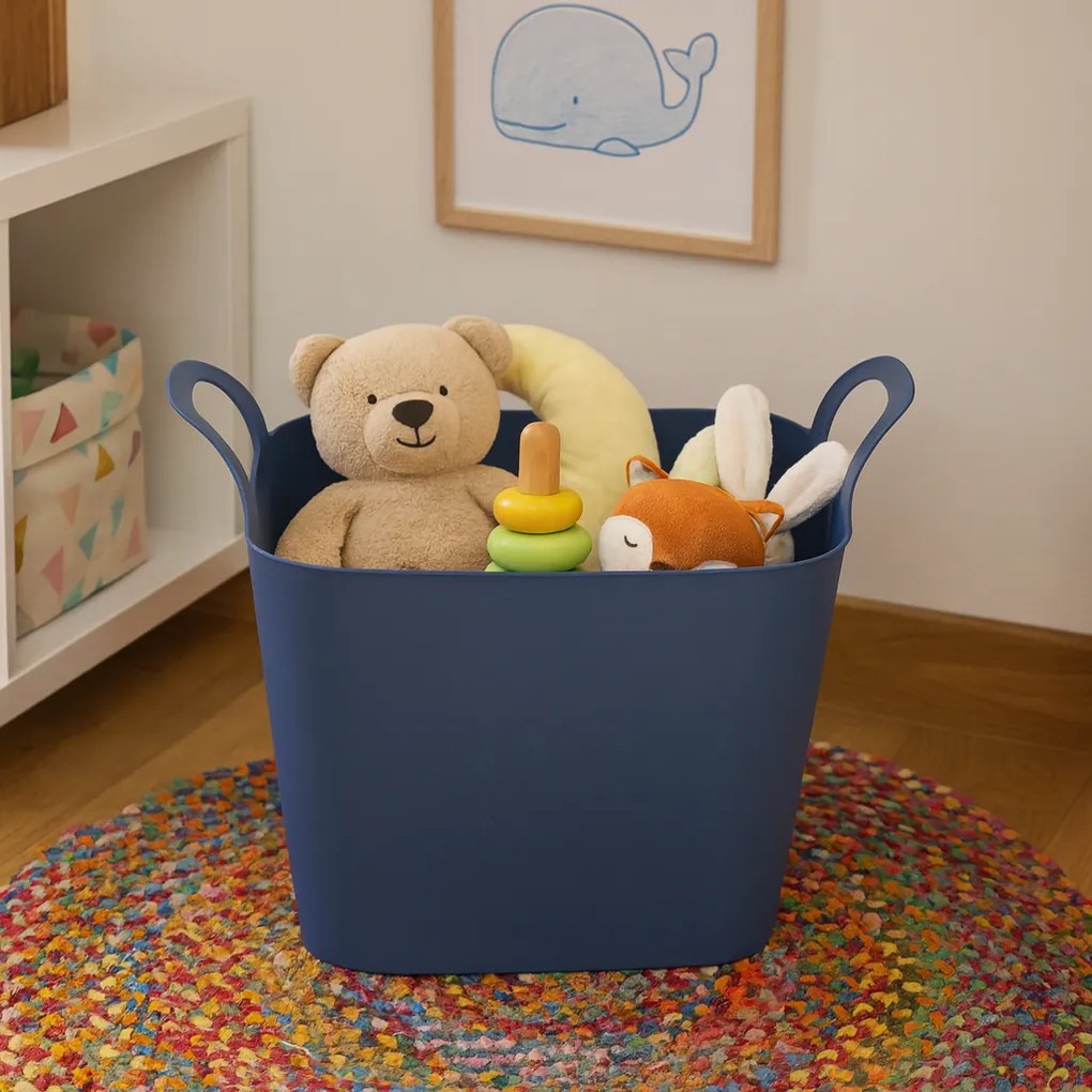 Coș flexibil/găleată 36 l, 39 x 39 x 53 cm,albastru