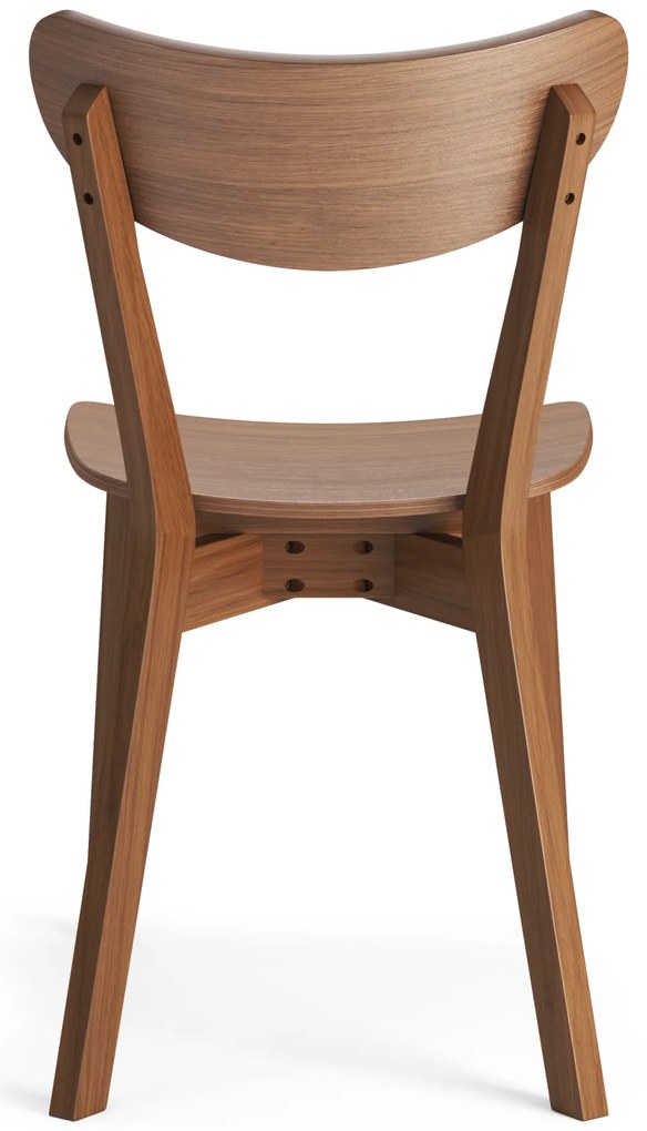 MAZZONI EXPORT ROXY Nucă Naturală - SCAUN DE LEMN PENTRU SALON SUFRAGERIE BUCĂTĂRIE RETRO