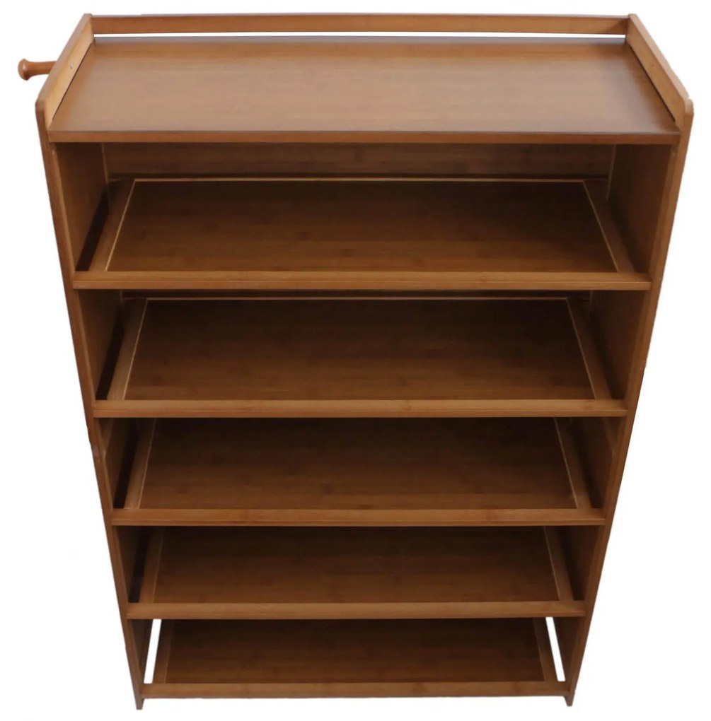Pantofar din bambus, 6 rafturi, 68*101*28 cm, D179