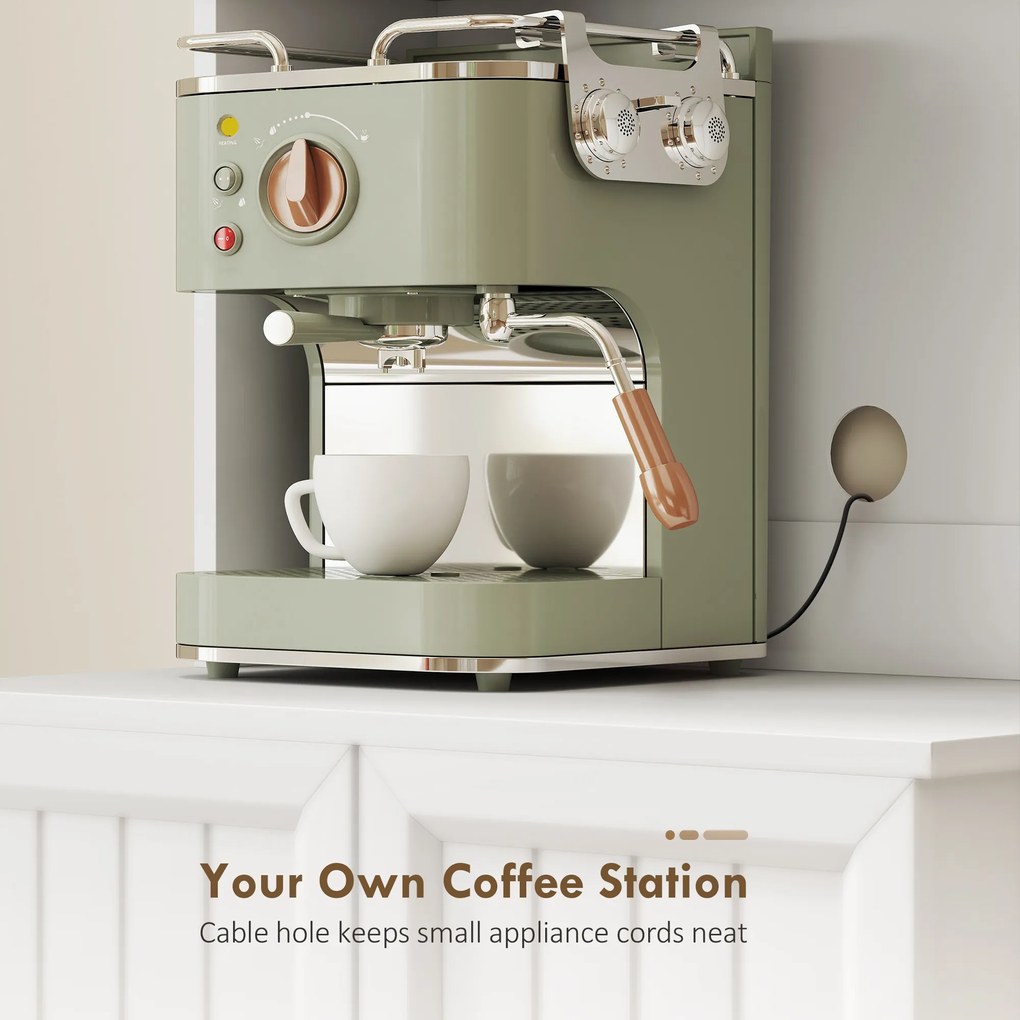 HOMCOM Mobilă de Depozitare pentru Bucătărie cu 2 Dulapuri și 8 Rafturi, din Lemn și Acrilic, 60x39.5x179.6 cm, Alb | Aosom Romania