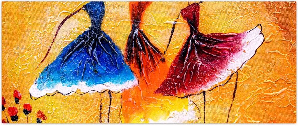 Tablou - Pictură în ulei, balerina (120x50 cm)