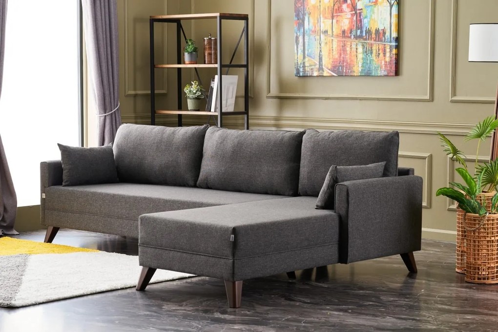 Canapea extensibilă Bellina 1 (antracit) (D). 1063019