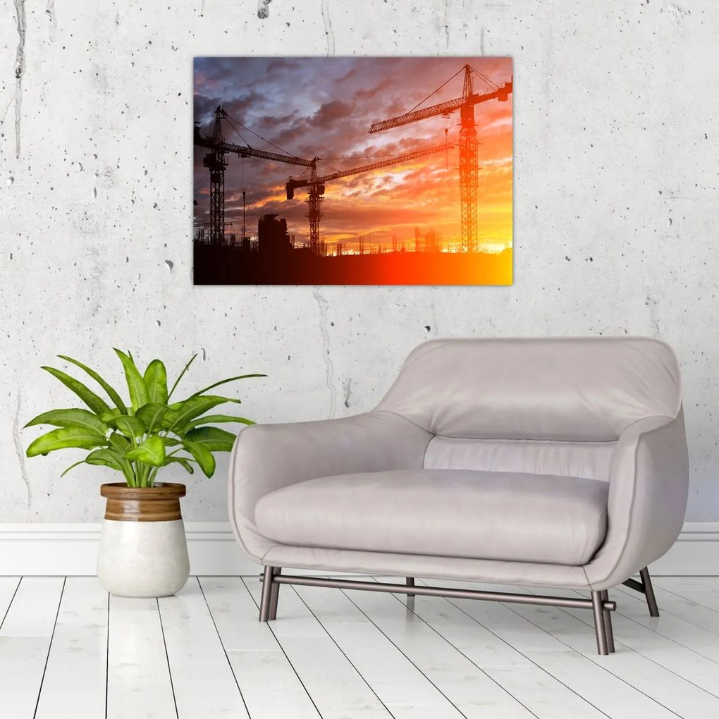 Tablou - Șantier de construcții (70x50 cm)